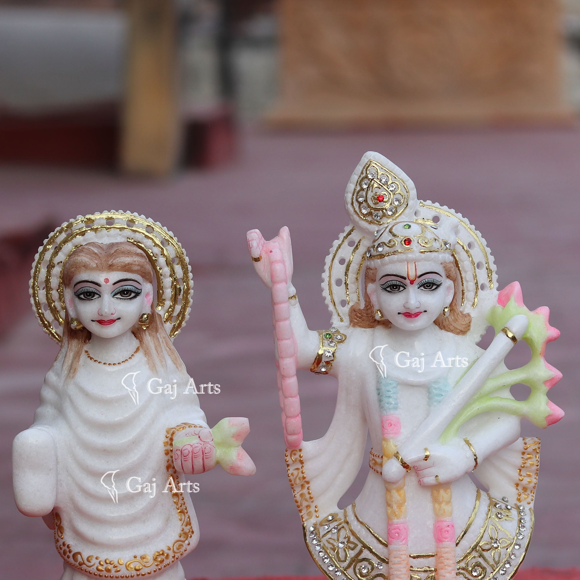 Marble Yamuna Mahaprabhu Ji Idol | 12 Inch