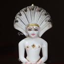 White Makrana Marble Parshwanath Idol | 17 Inch