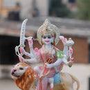 White Marble Durga Maa Idol | 12 Inch
