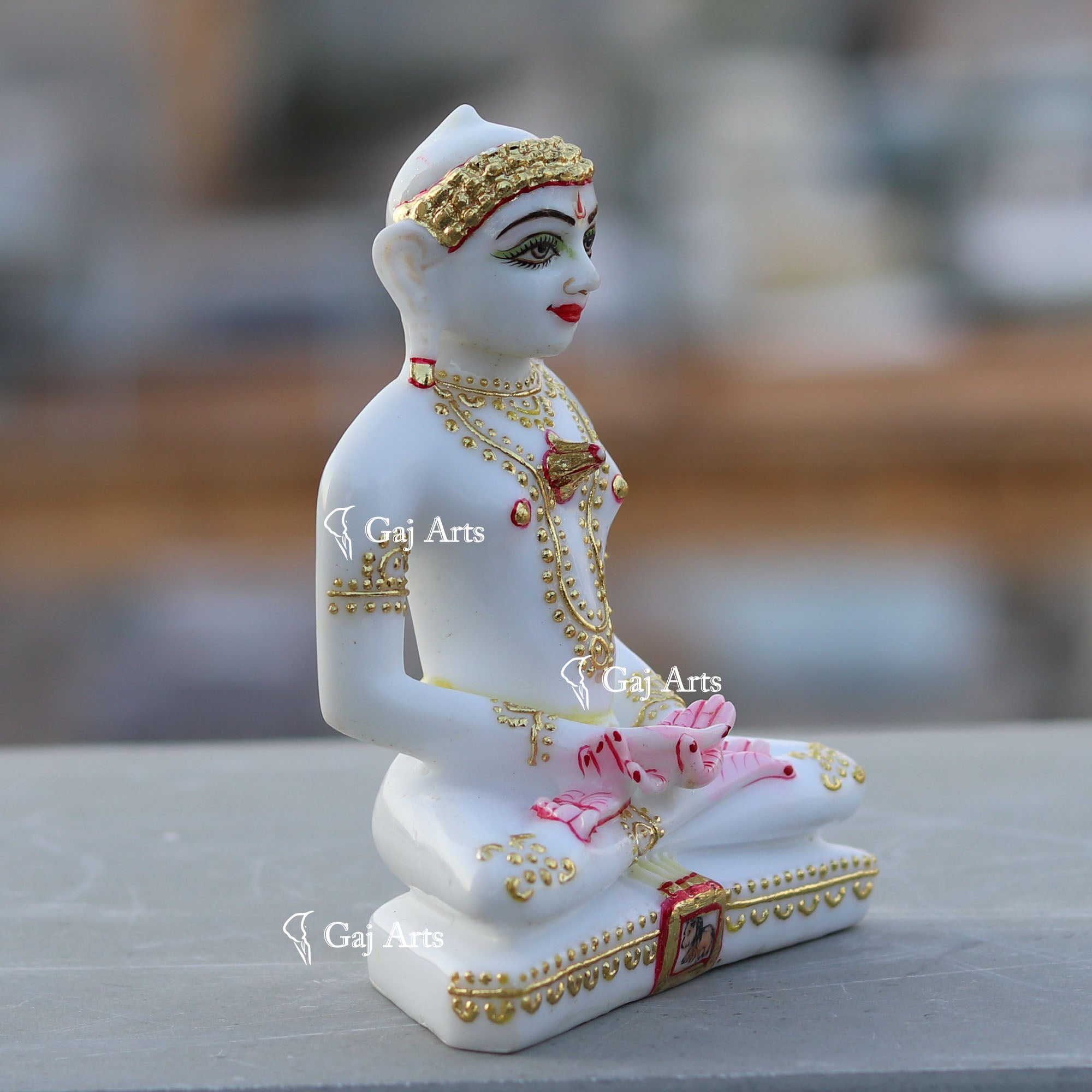 Marble Ethiopia Jain Idol | 5 Inch