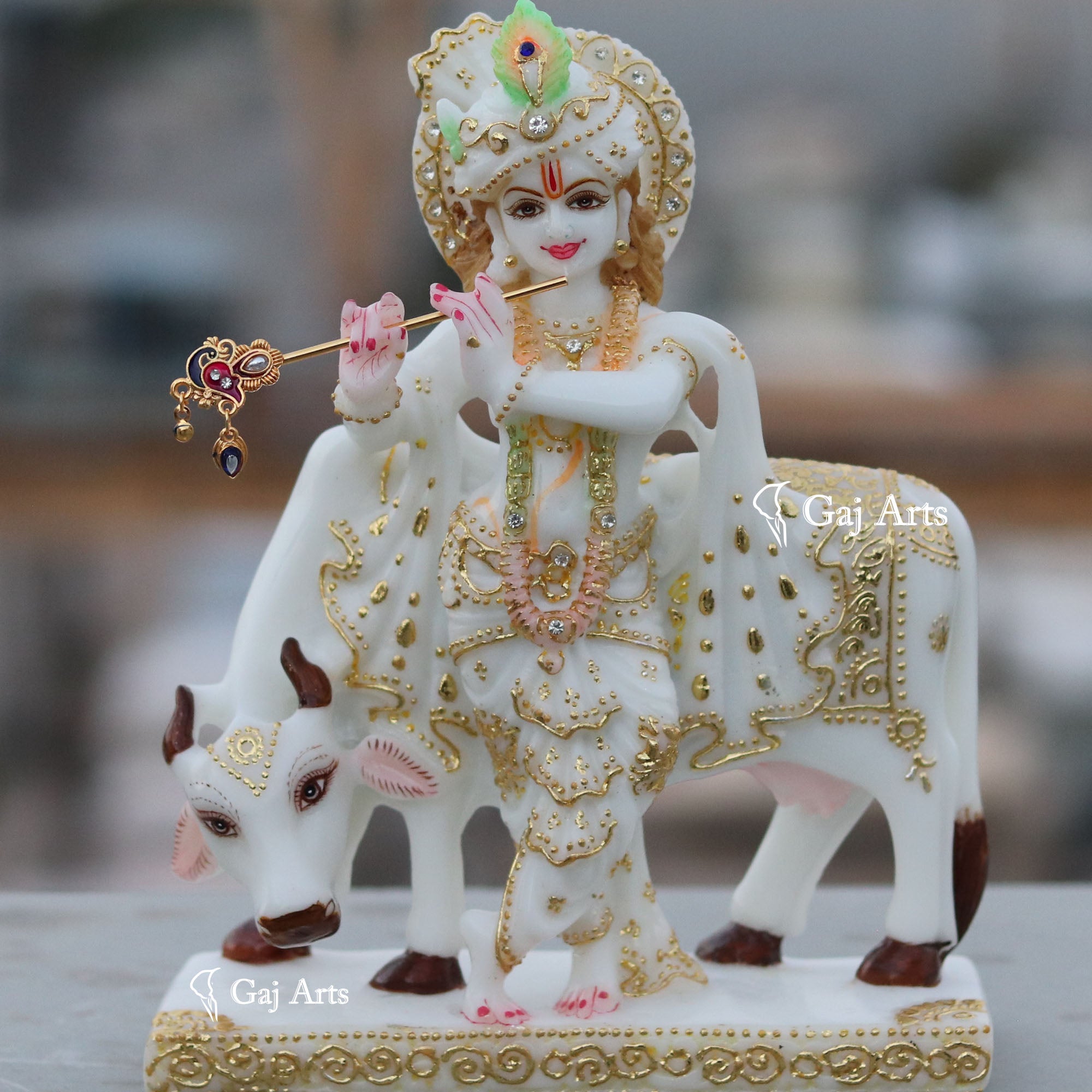 Marble Ethiopia Go Gopal Idol | 9 Inch