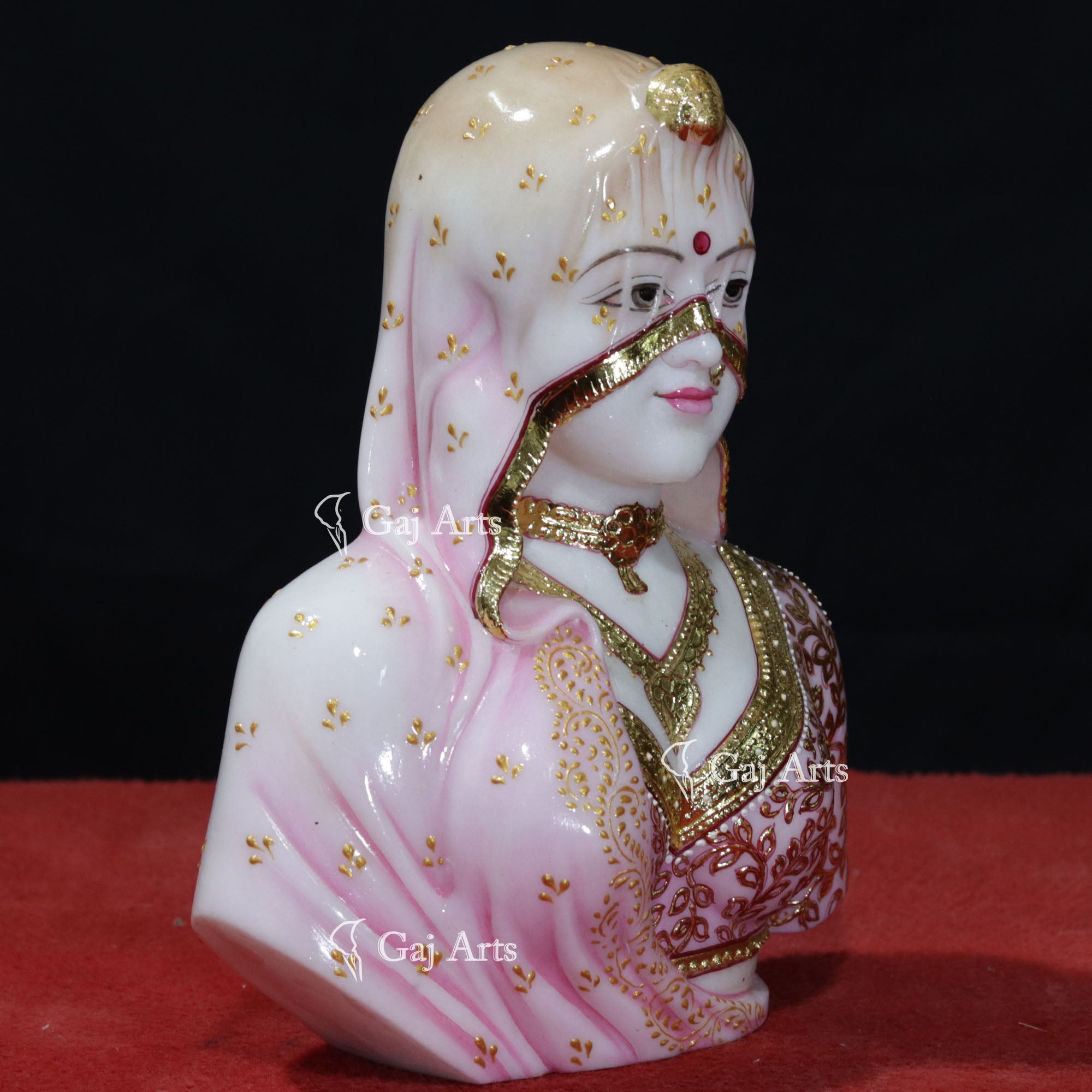 Super White Marble Bani Thani Statue | 12 Inch