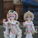 White Marble Radha Krishna Idol | 15 Inch