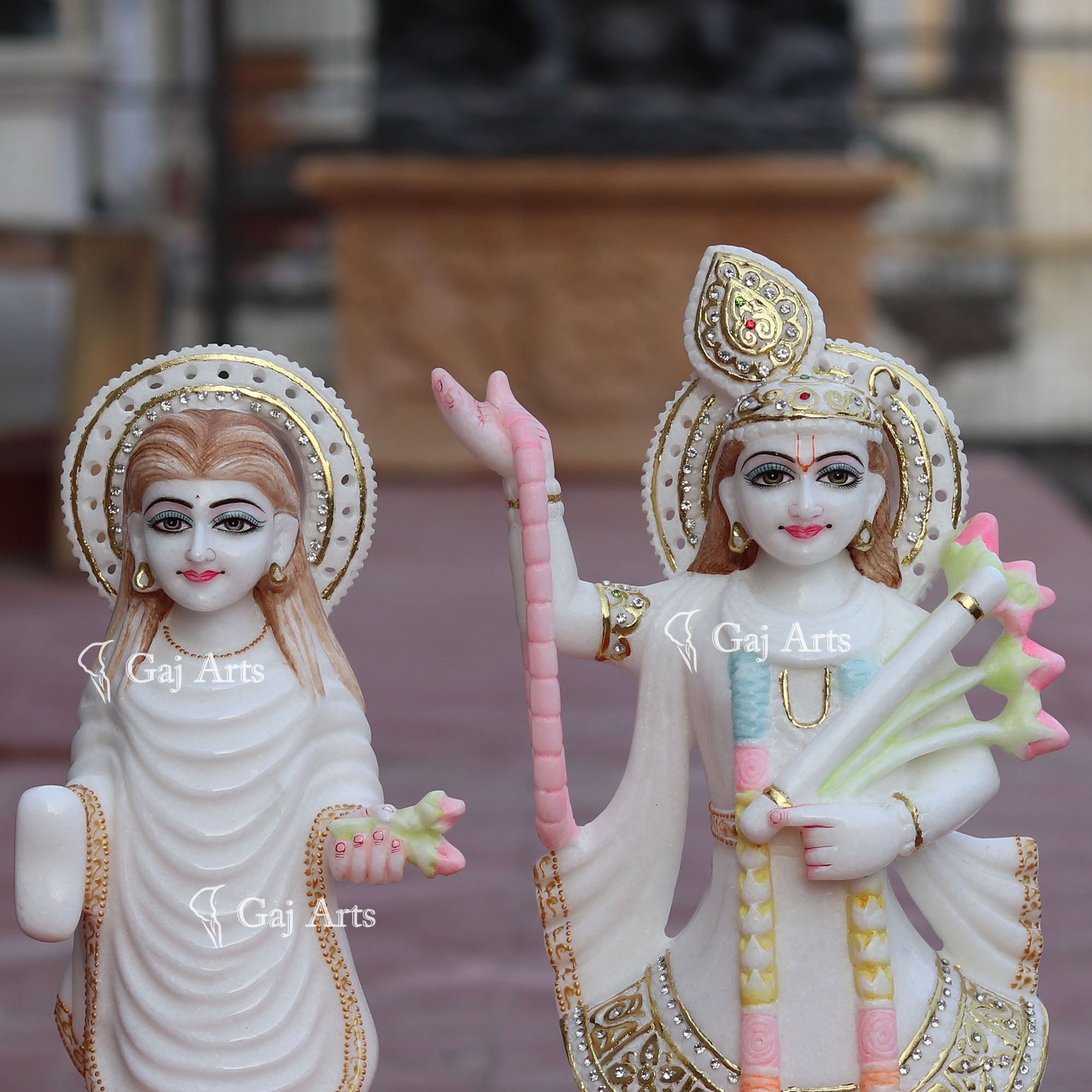 Marble Yamuna Mahaprabhu Ji Idol | 18 Inch