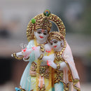 White Marble Radha Krishna Jodi | 7 Inch