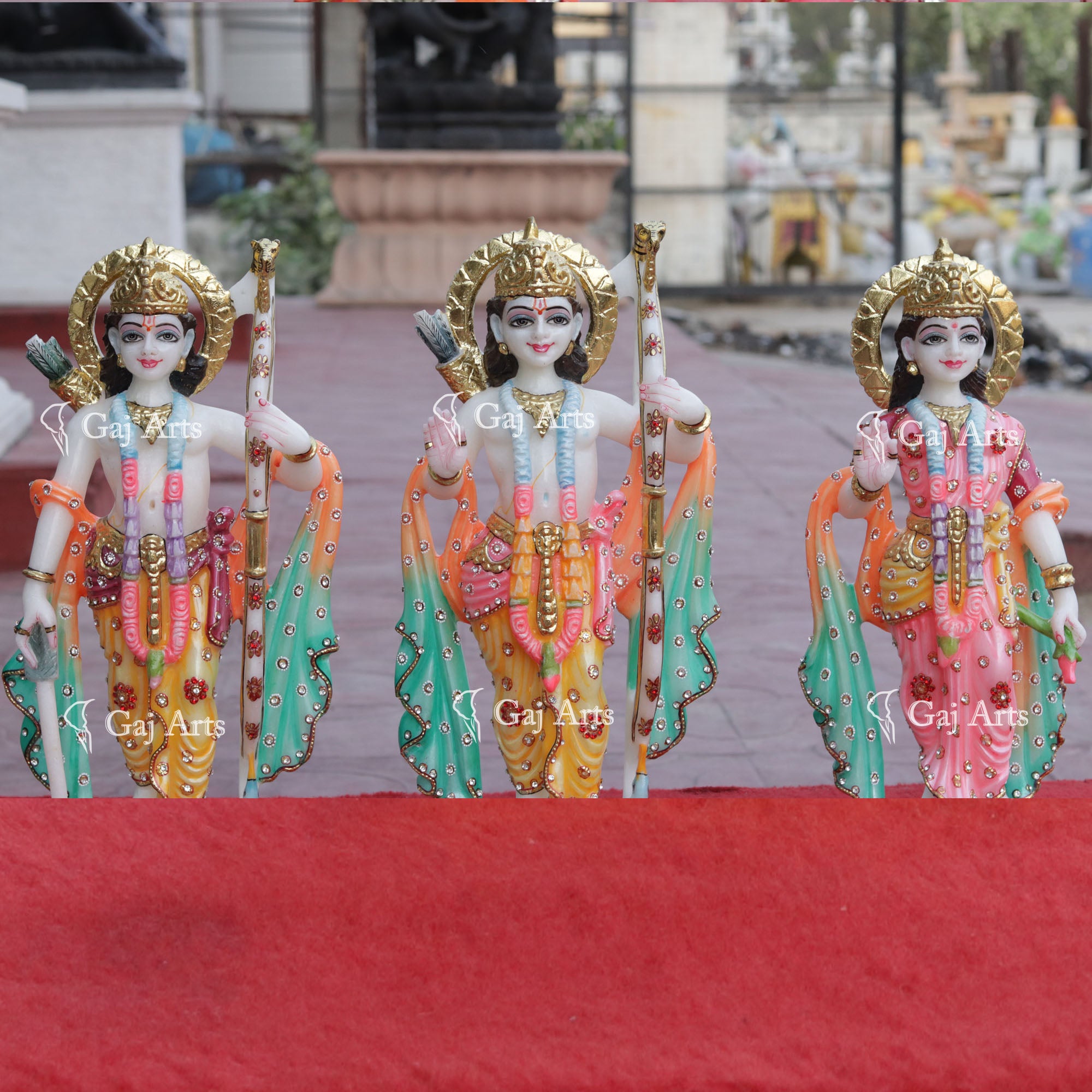 Marble Ram Jodi Idol | 18 Inch
