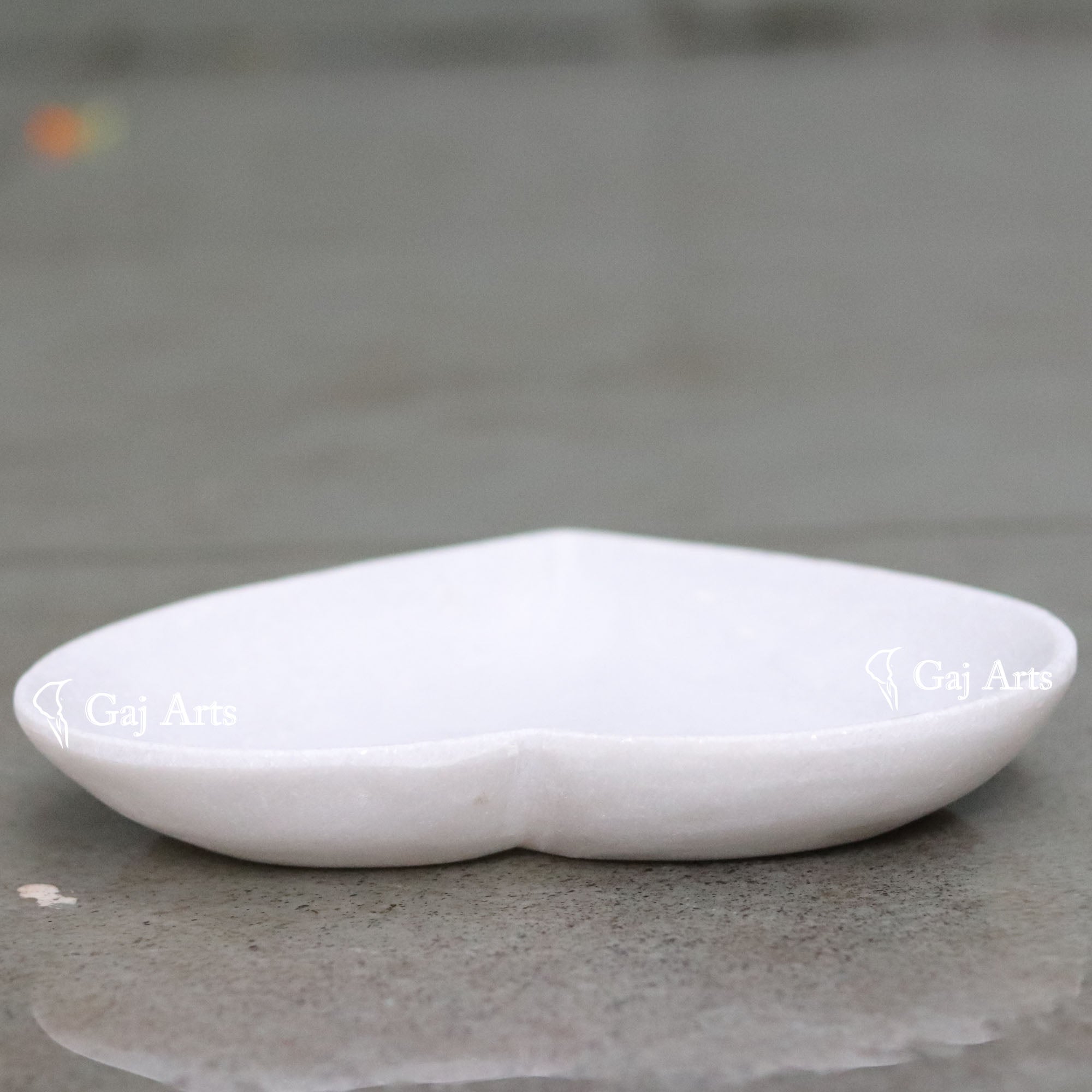 White Marble Designer Flower Bowl | 8 Inch