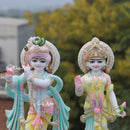 White Marble Ethiopia Radha Krishna Murti | 18 Inch