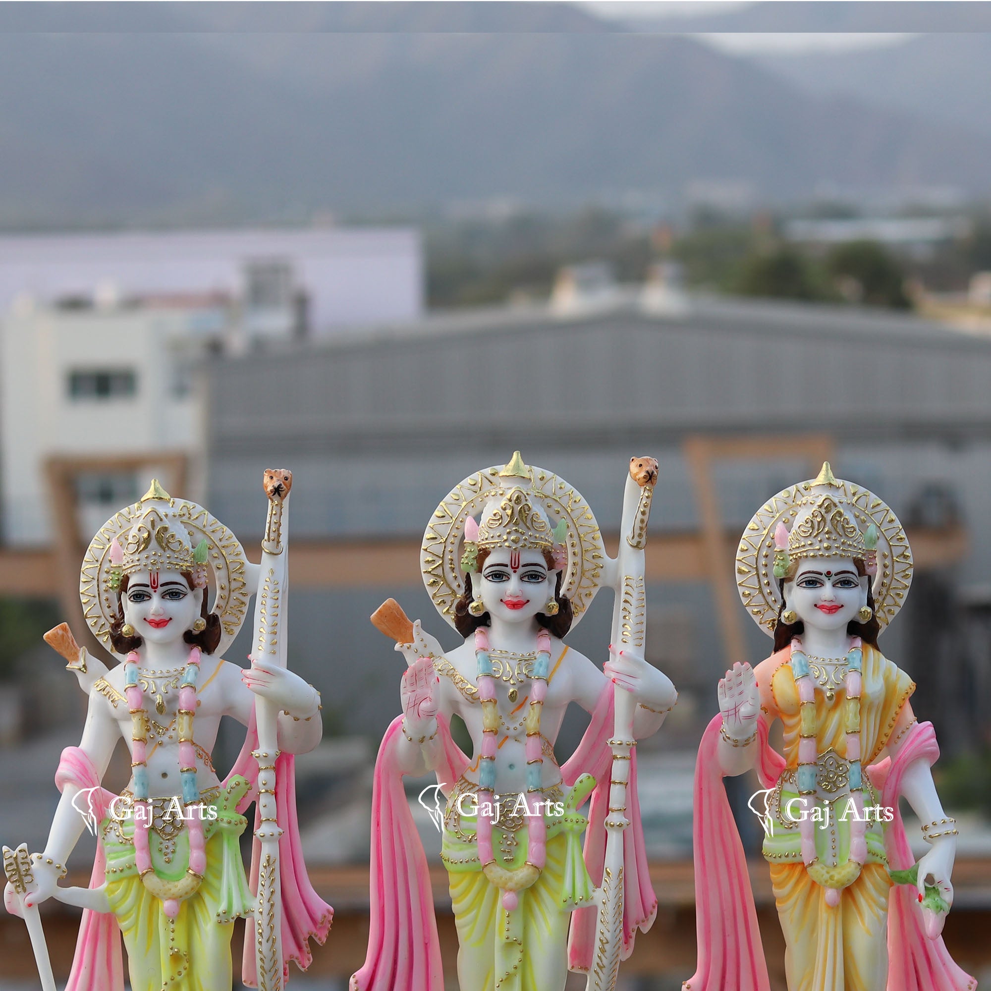 Ethiopia Marble Ram Jodi Idol | 18 Inch