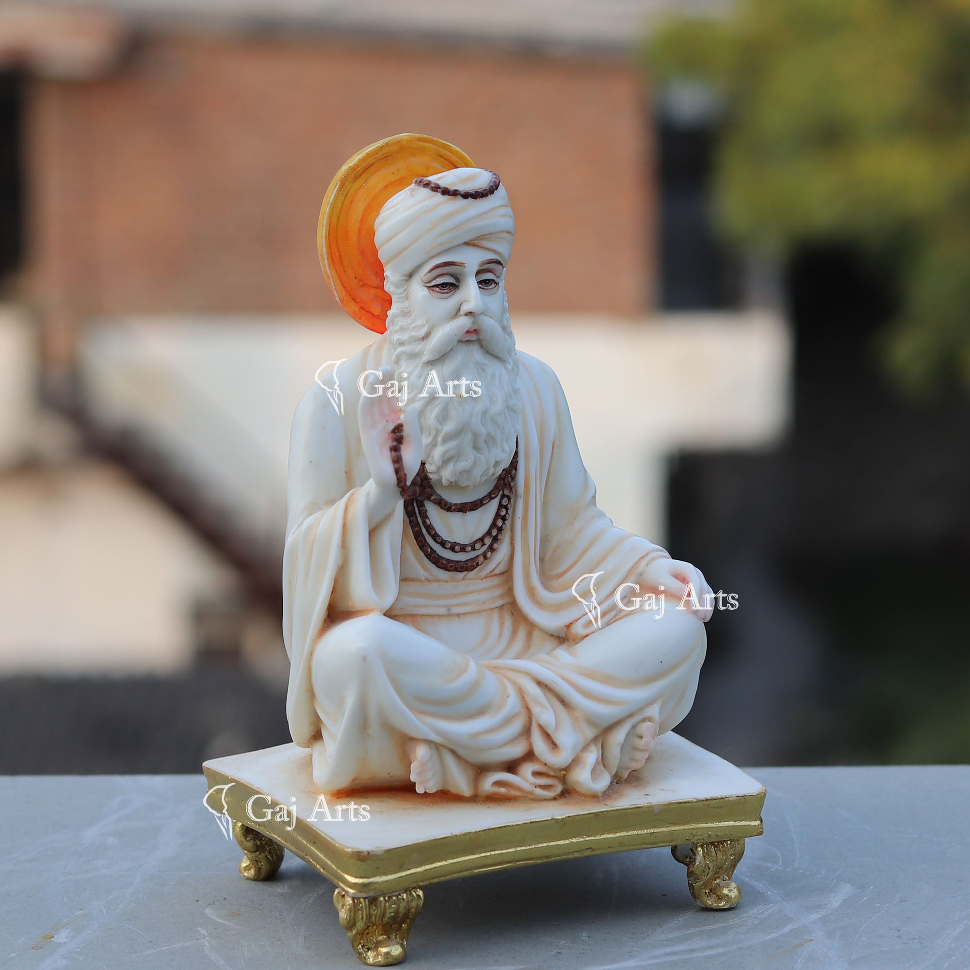 Korean Marble Guru Nanak Dev Ji Idol | 9 Inch