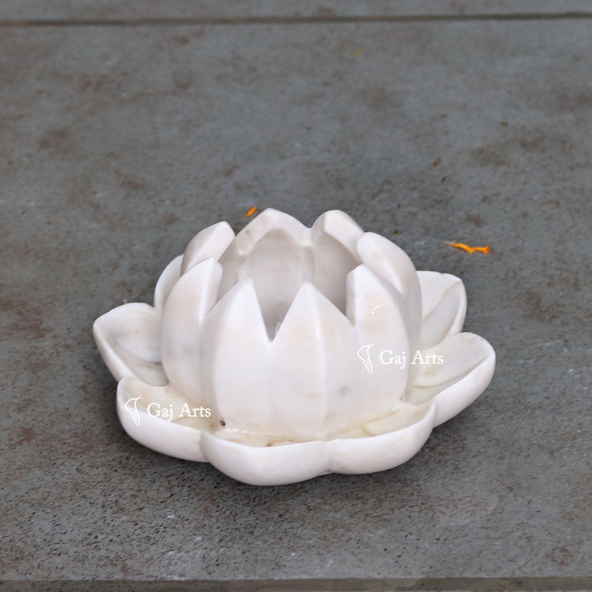 White Marble Floral Display Bowl | 9 Inch
