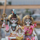 Marble Shiv Parivar Statue | 15 Inch