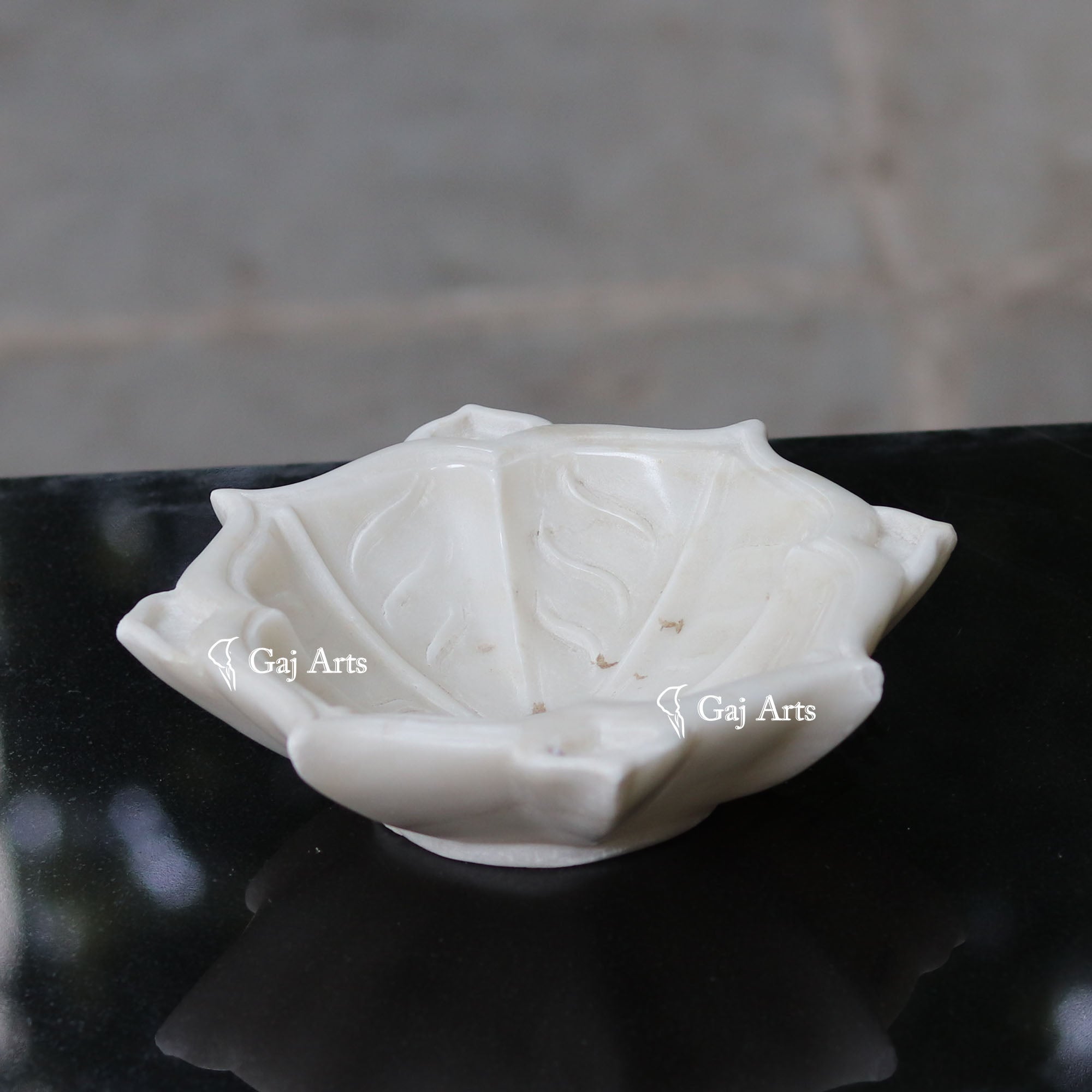 White Marble Premium Floral Bowl | 9 Inch