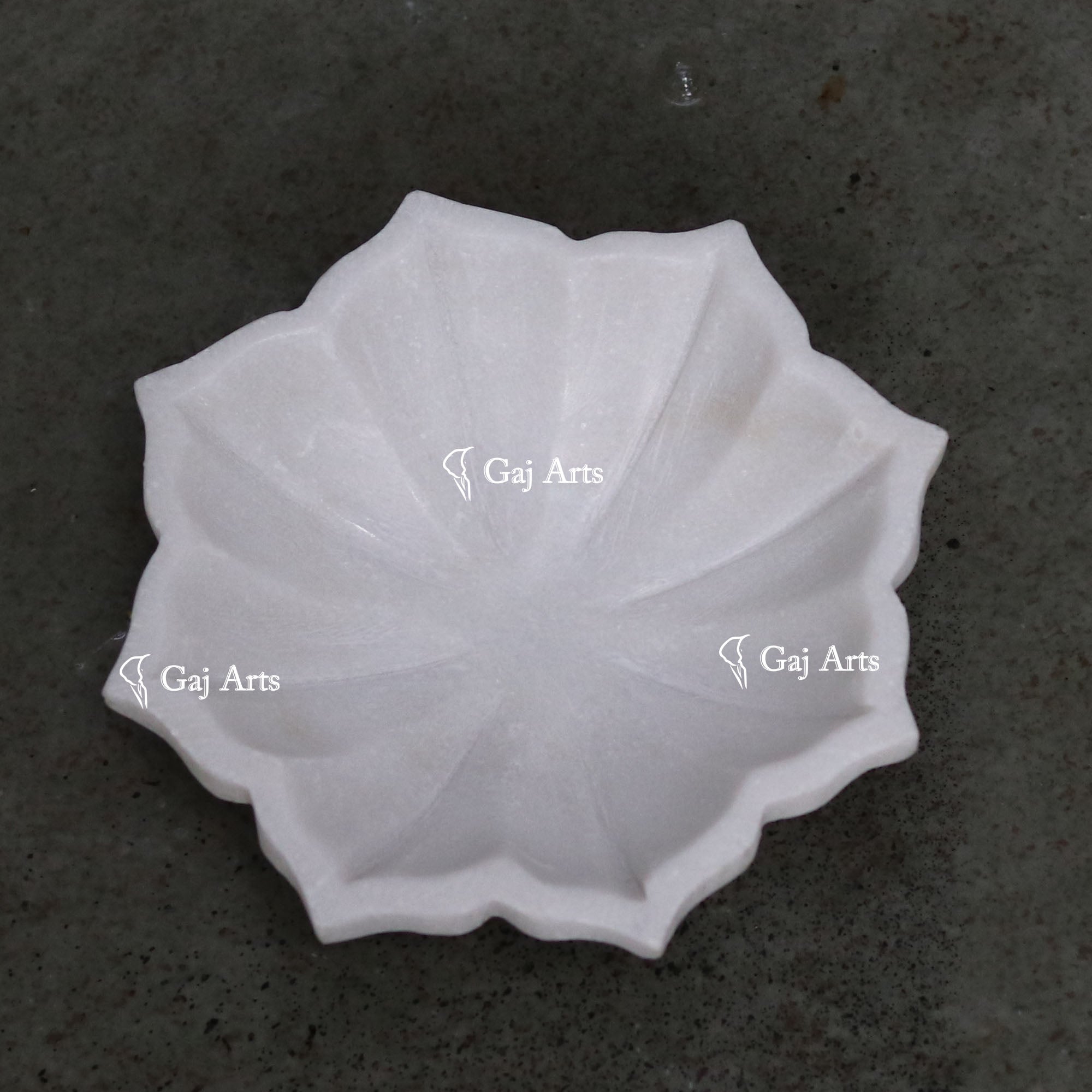 White Marble Flower Bowl | 6 Inch