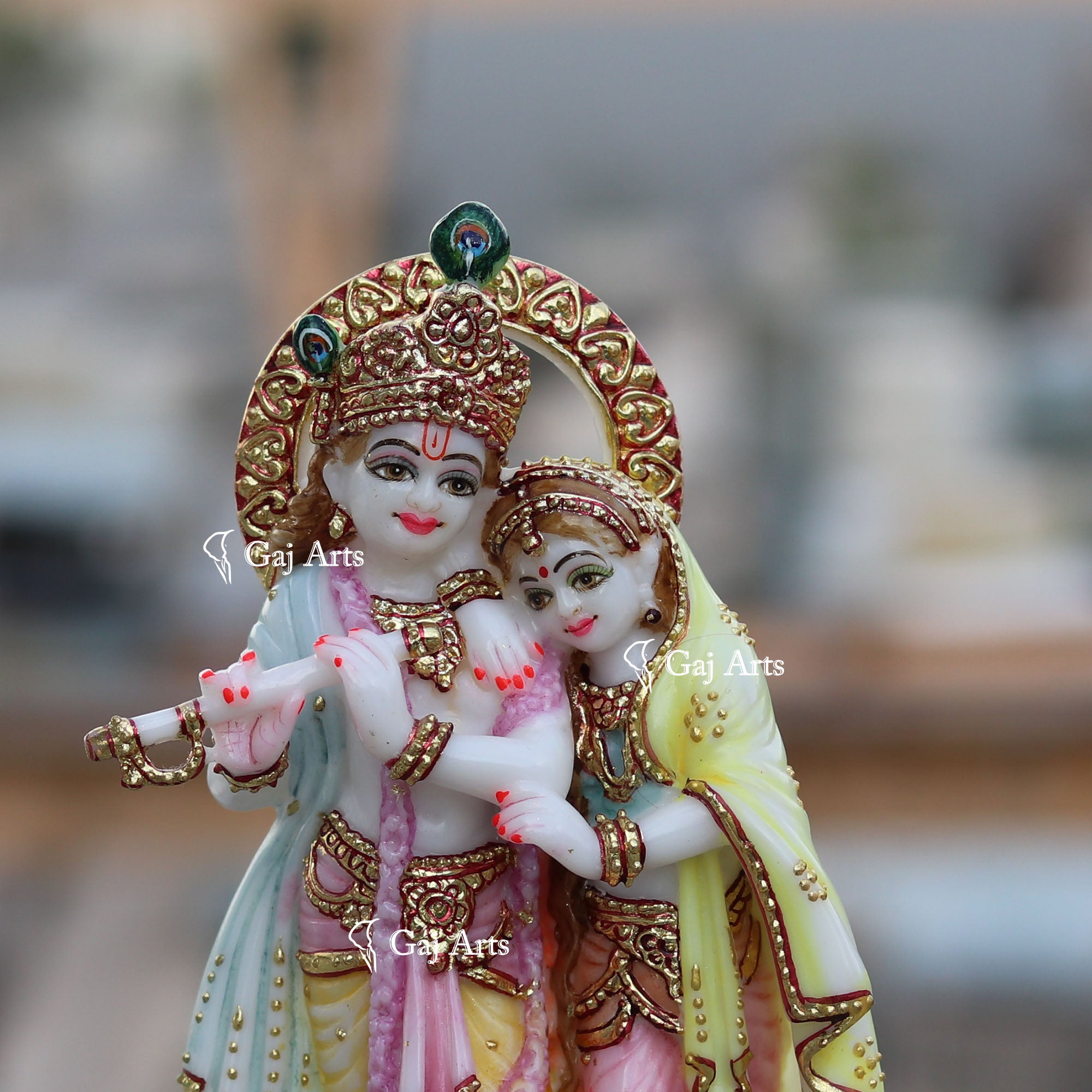 Marble Ethiopia Radha Krishna Jodi | 9 Inch