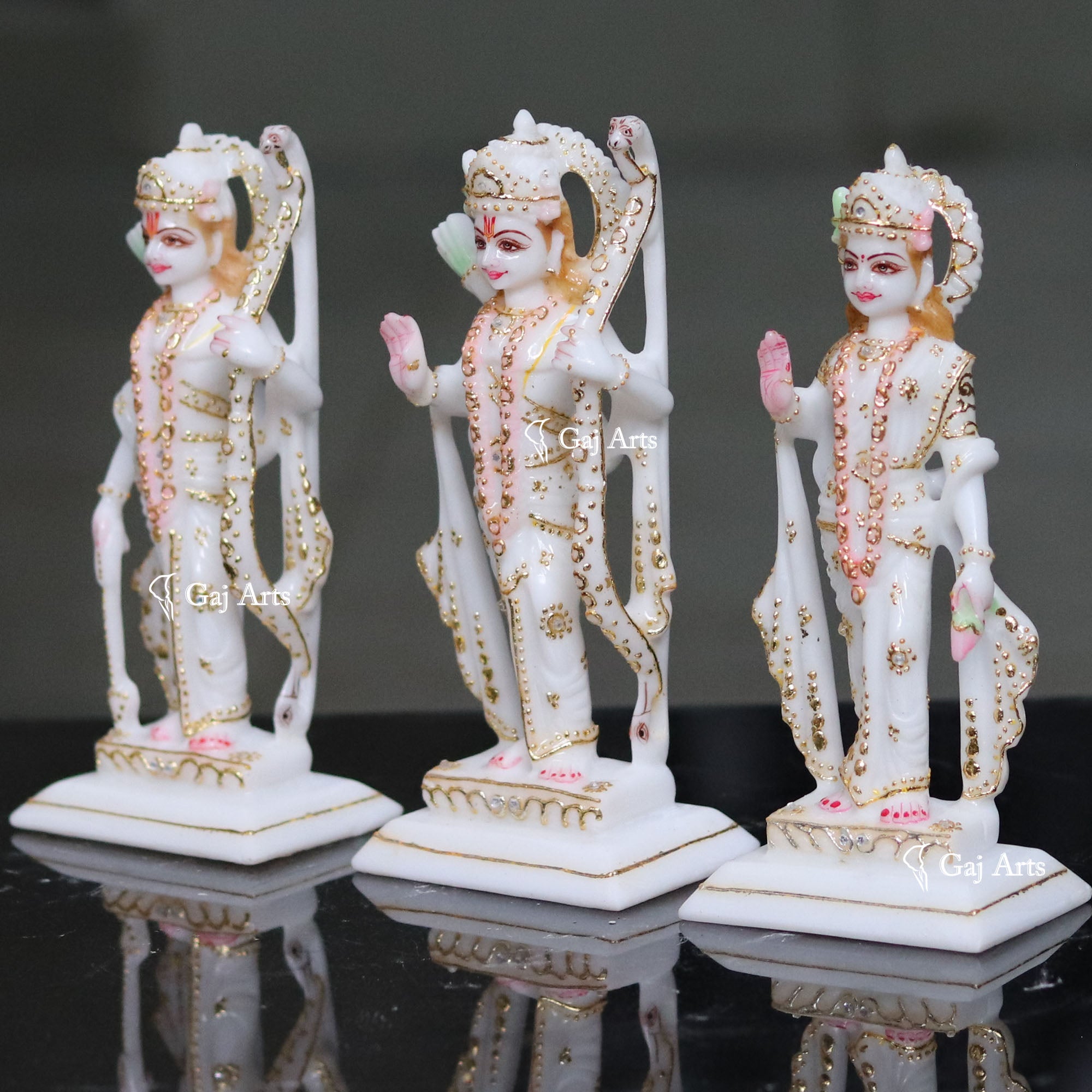 Marble Ethiopia Ram Jodi Idol | 7 Inch