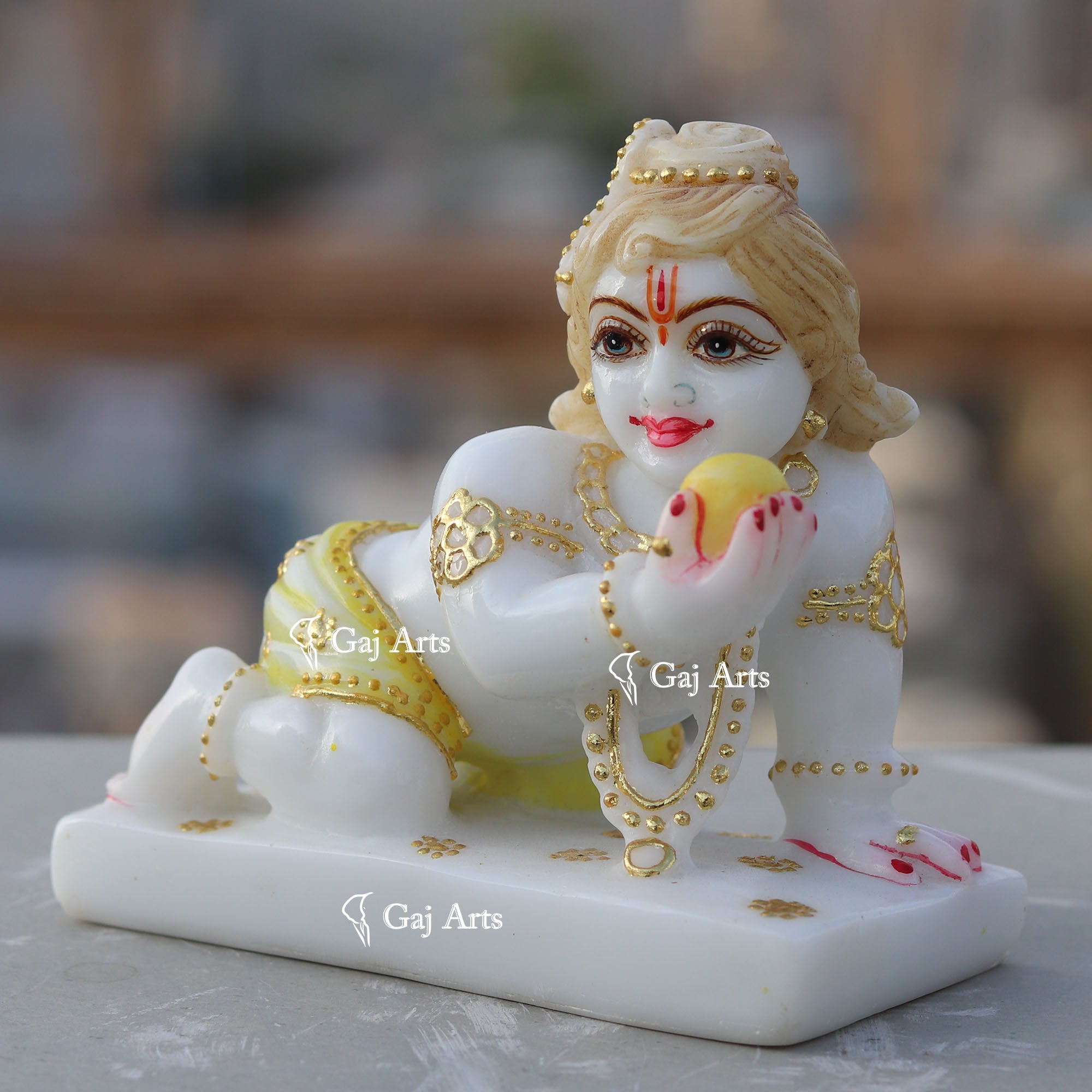 White Marble Bal Gopal Idol | 5 Inch