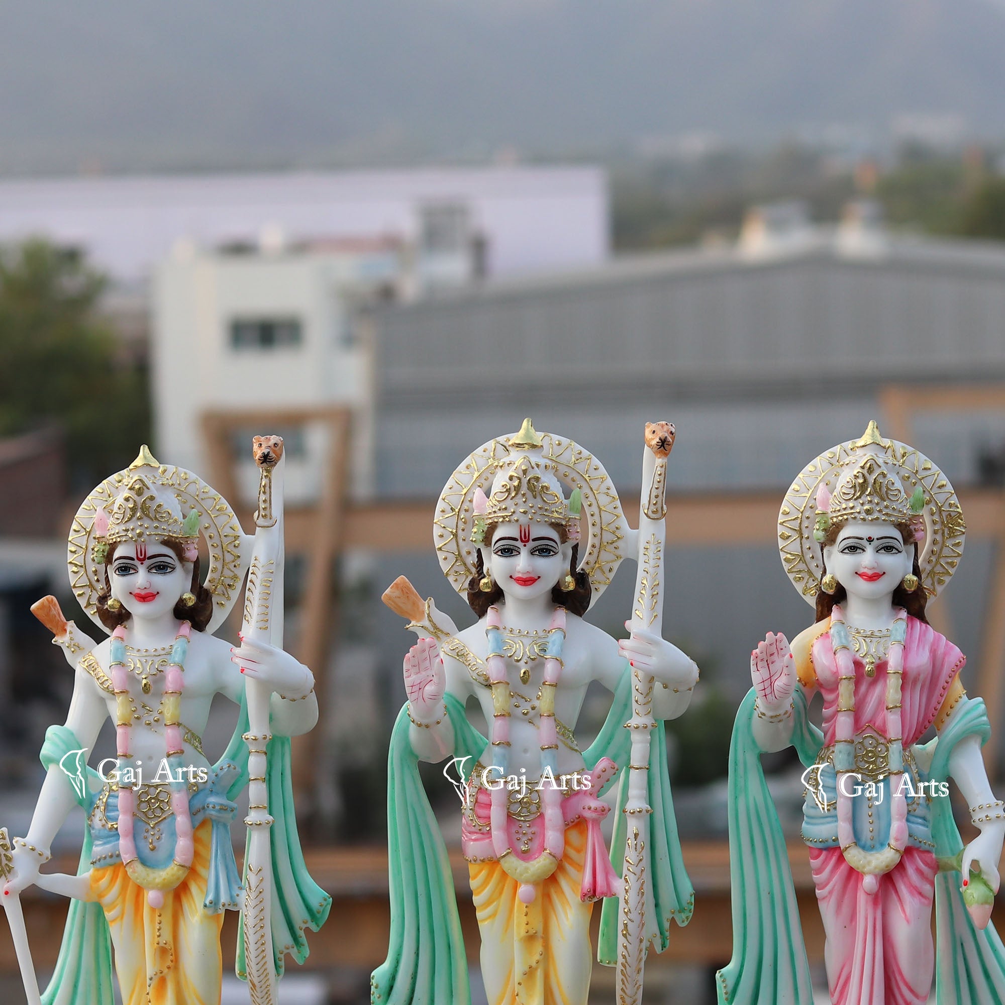 Ethiopia Marble Ram Jodi Idol | 18 Inch