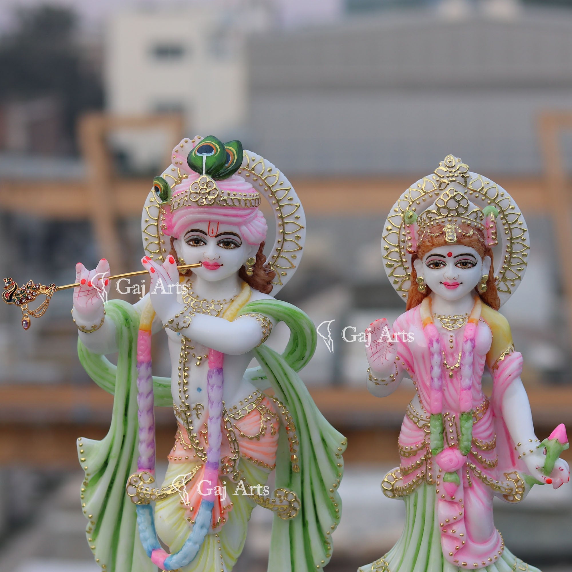 Marble Radha Krishna Idol | 15 Inch