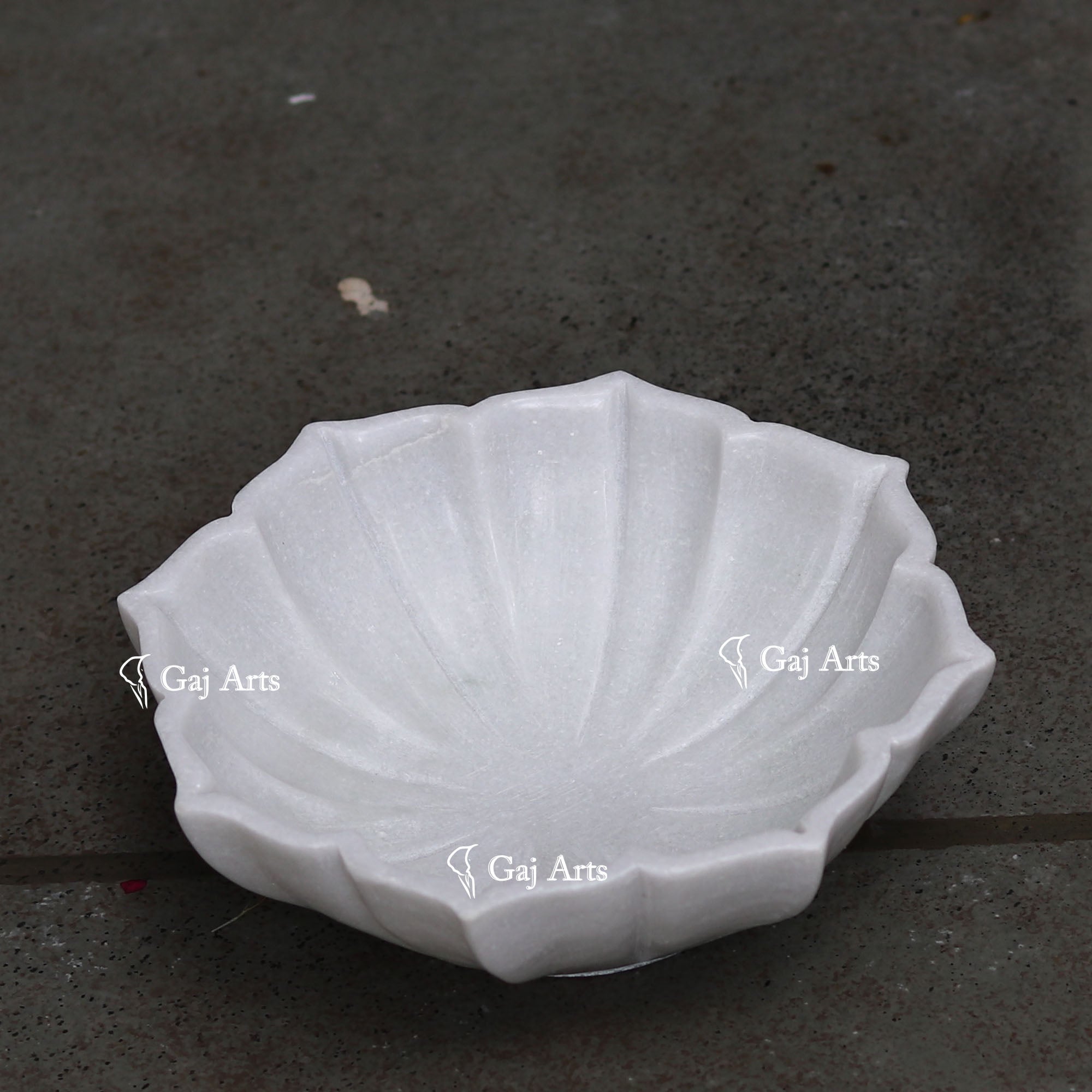 White Marble Flower Bowl | 8 Inch