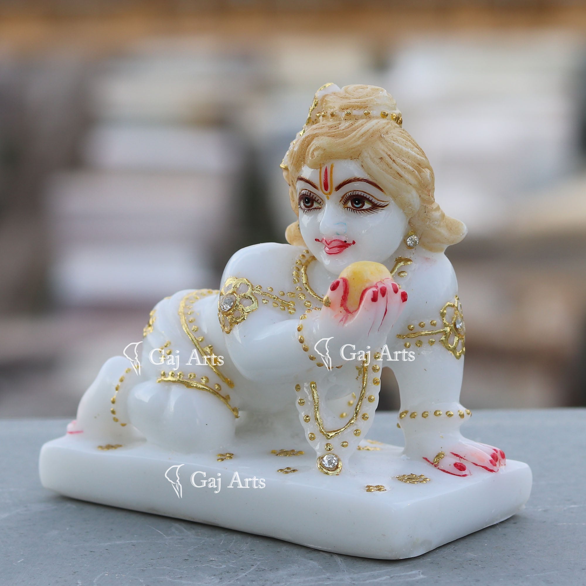 White Marble Bal Gopal Idol | 5 Inch