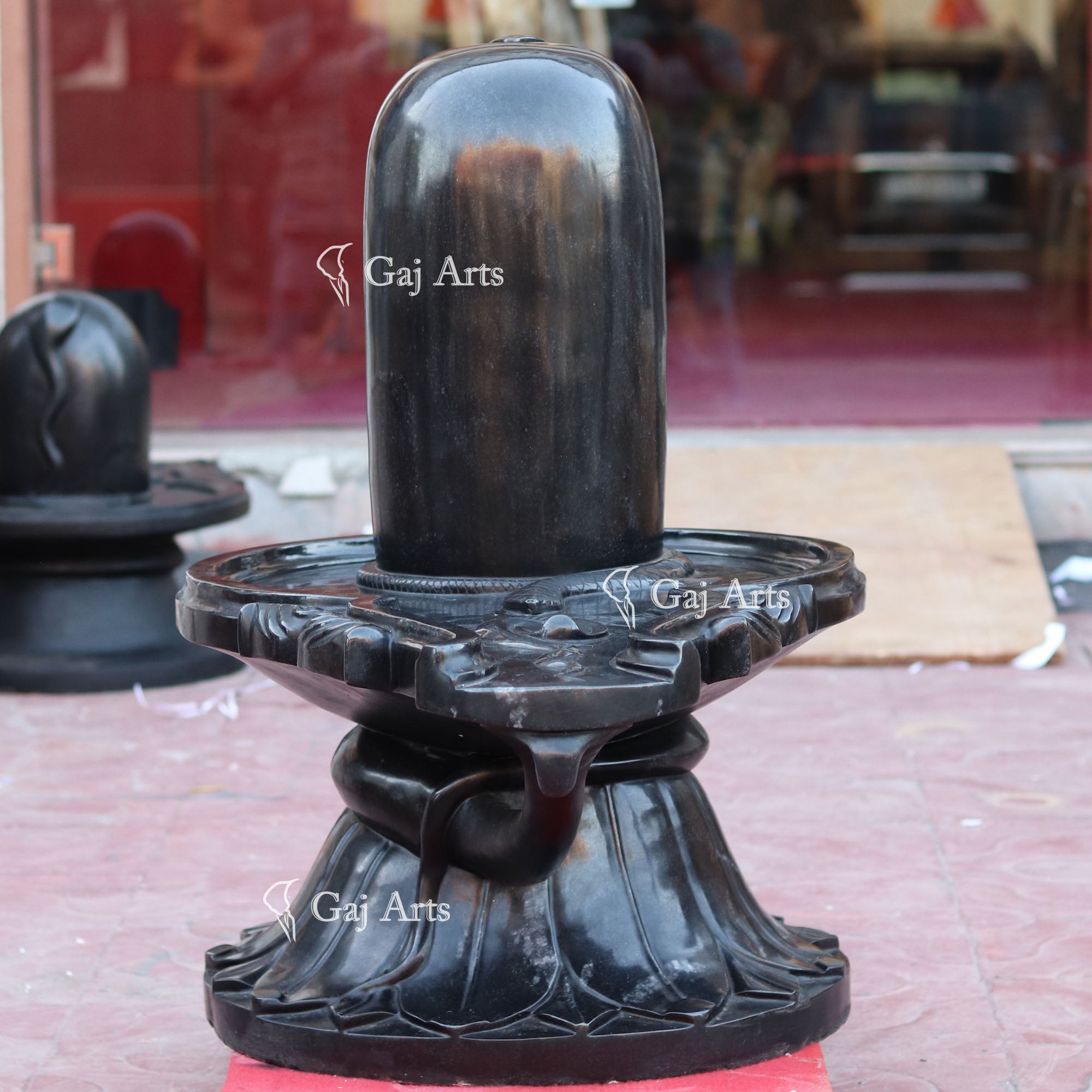 Black Marble Shivling | 36 Inch