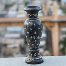 Black Marble Pot Vase | 12 Inch