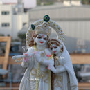 White Marble Ethiopia Radha Krishna Idol | 24 Inch