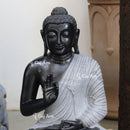 Black Marble Sitting Buddha Statue | 24 Inch