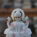 White Marble Lakshmi Mata Statue | 7 Inch
