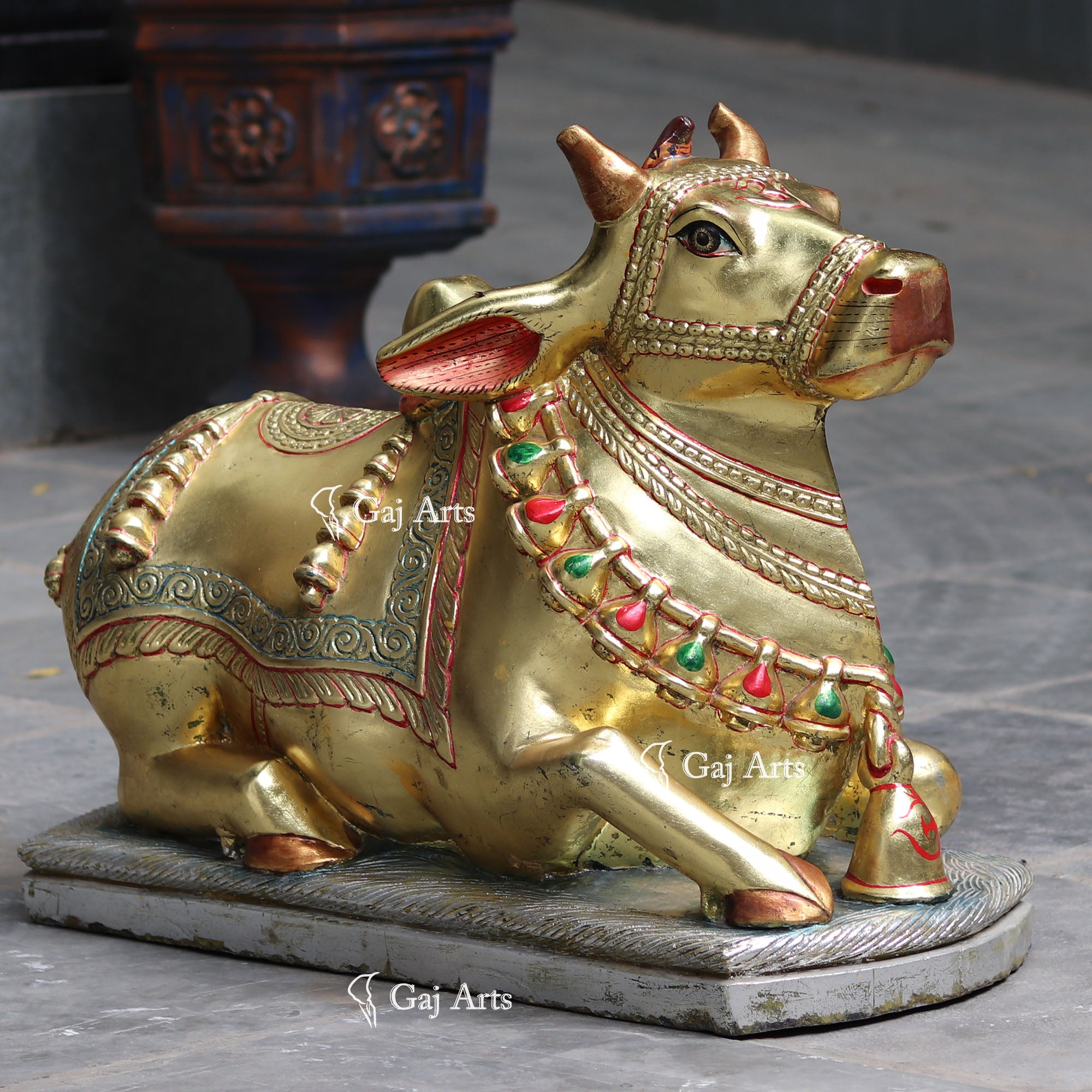White Marble Nandi Idol | 33 Inch
