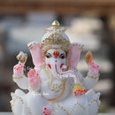 White Marble Ganesh Murti | 5 Inch