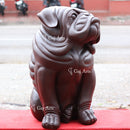 Wooden Sitting Bulldog 33”