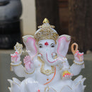 White Marble Ethiopia Ganesh Idol | 18 Inch