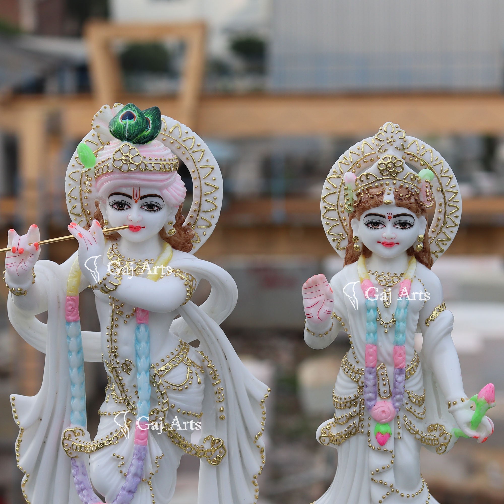 Marble Radha Krishna Idol | 15 Inch