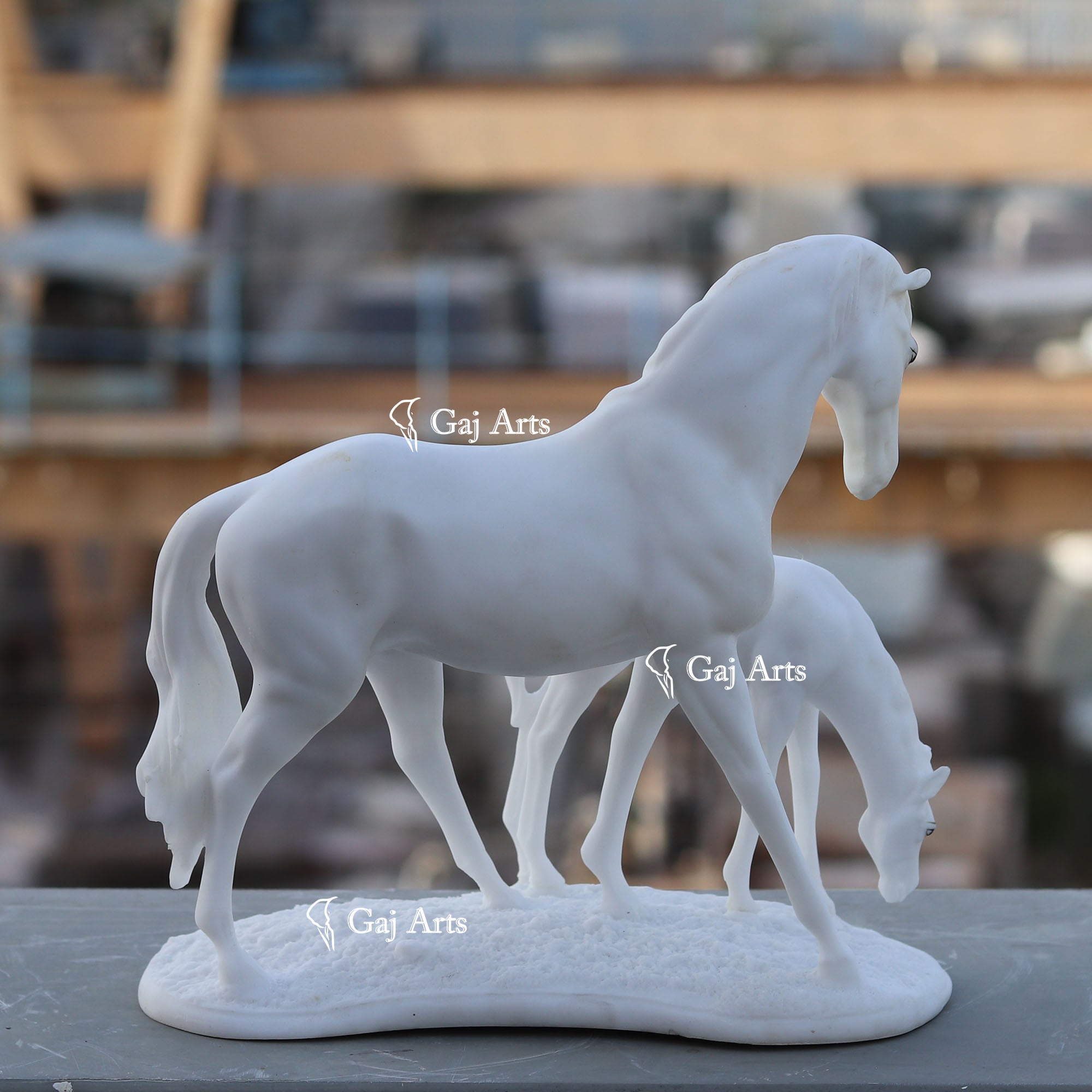 Marble Horse Statue | 10 Inch