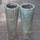 Rich Teak Sandstone Planter | 36 Inch