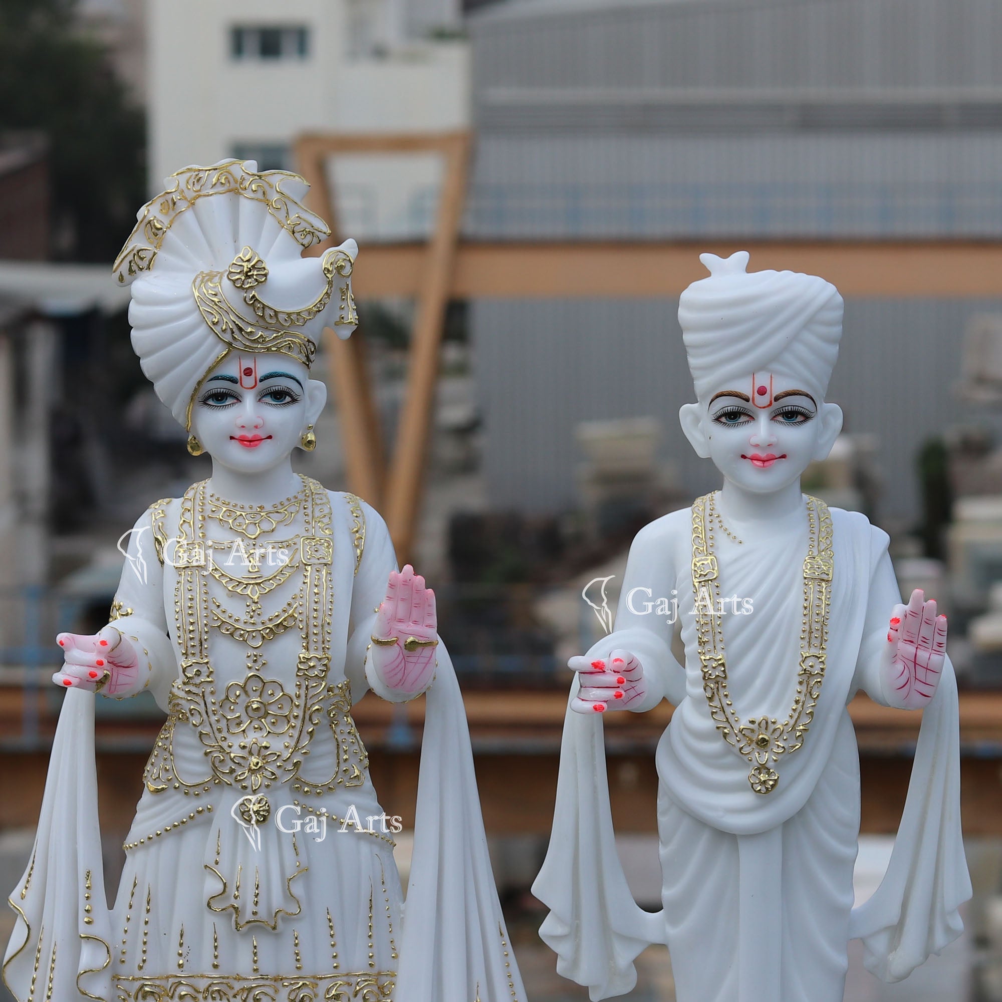 White Marble Swami Narayan Idol | 24 Inch