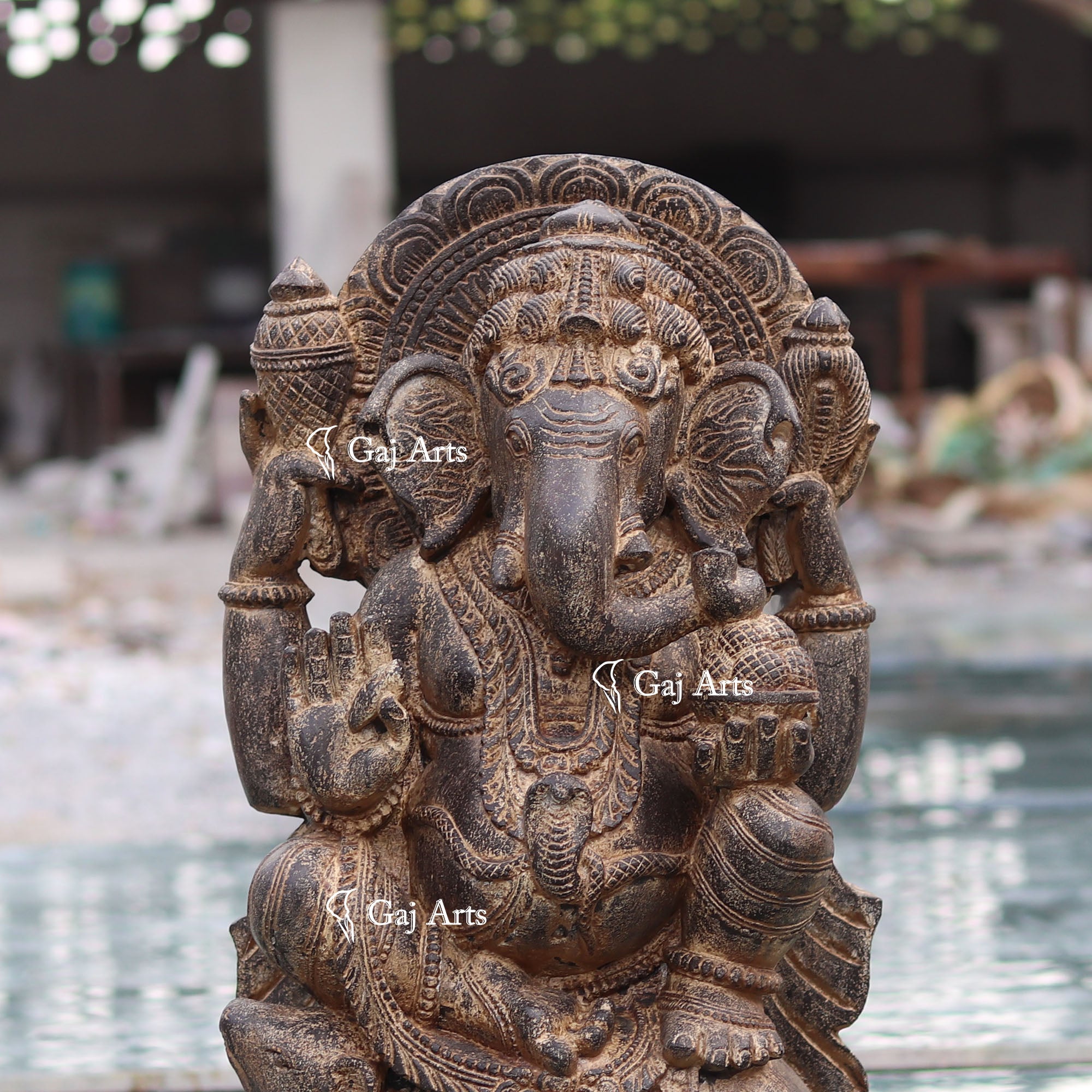 Sandstone Ganesh Statue | 30 Inch