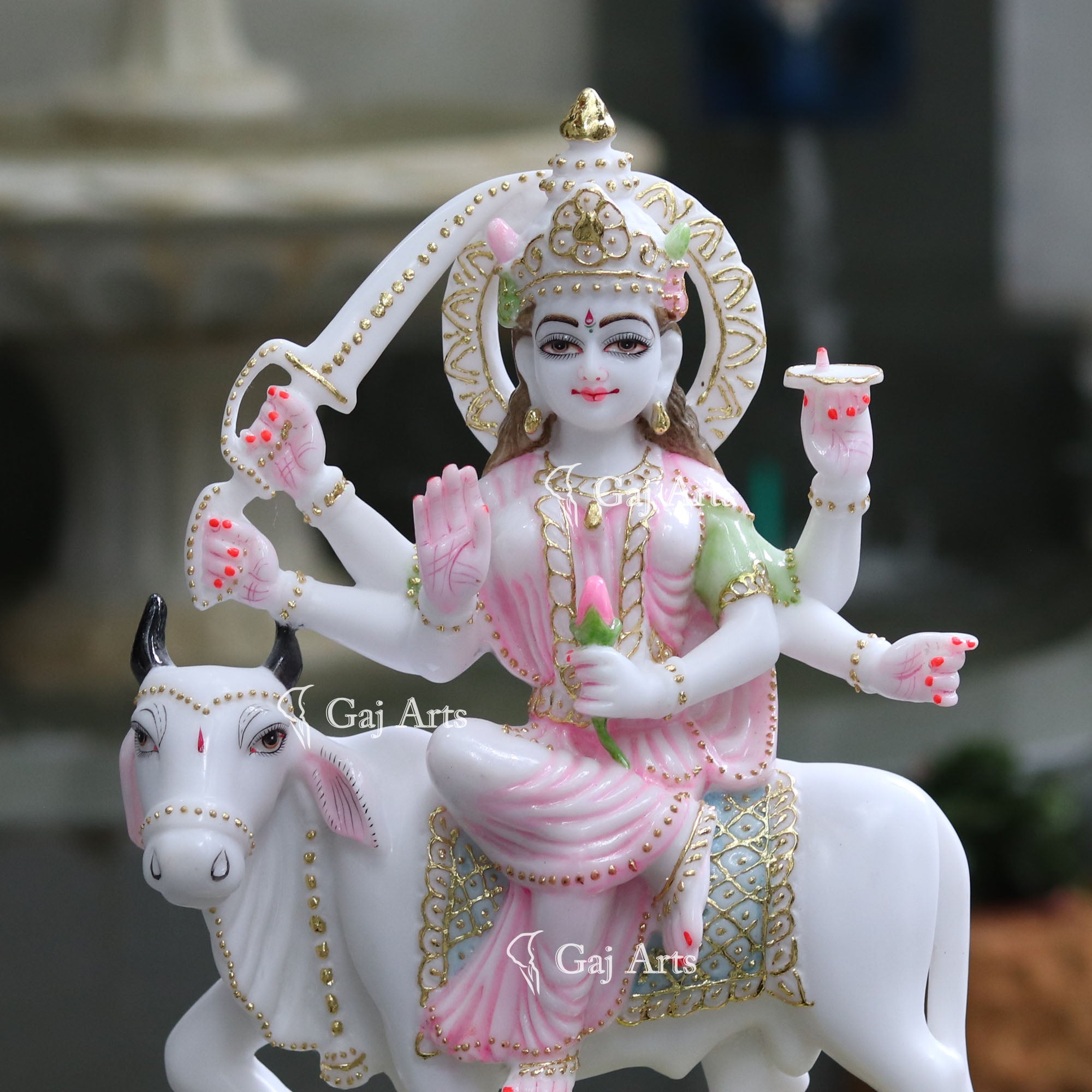 White Marble Umiya Maa Idol | 18 Inch
