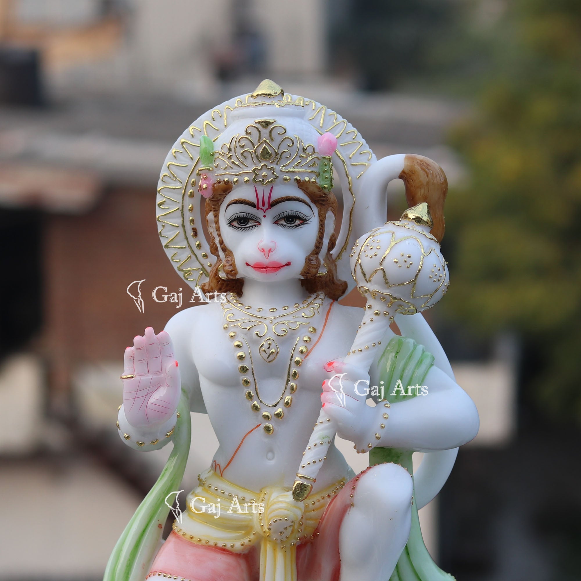 Marble Hanuman Ji Idol | 15 Inch