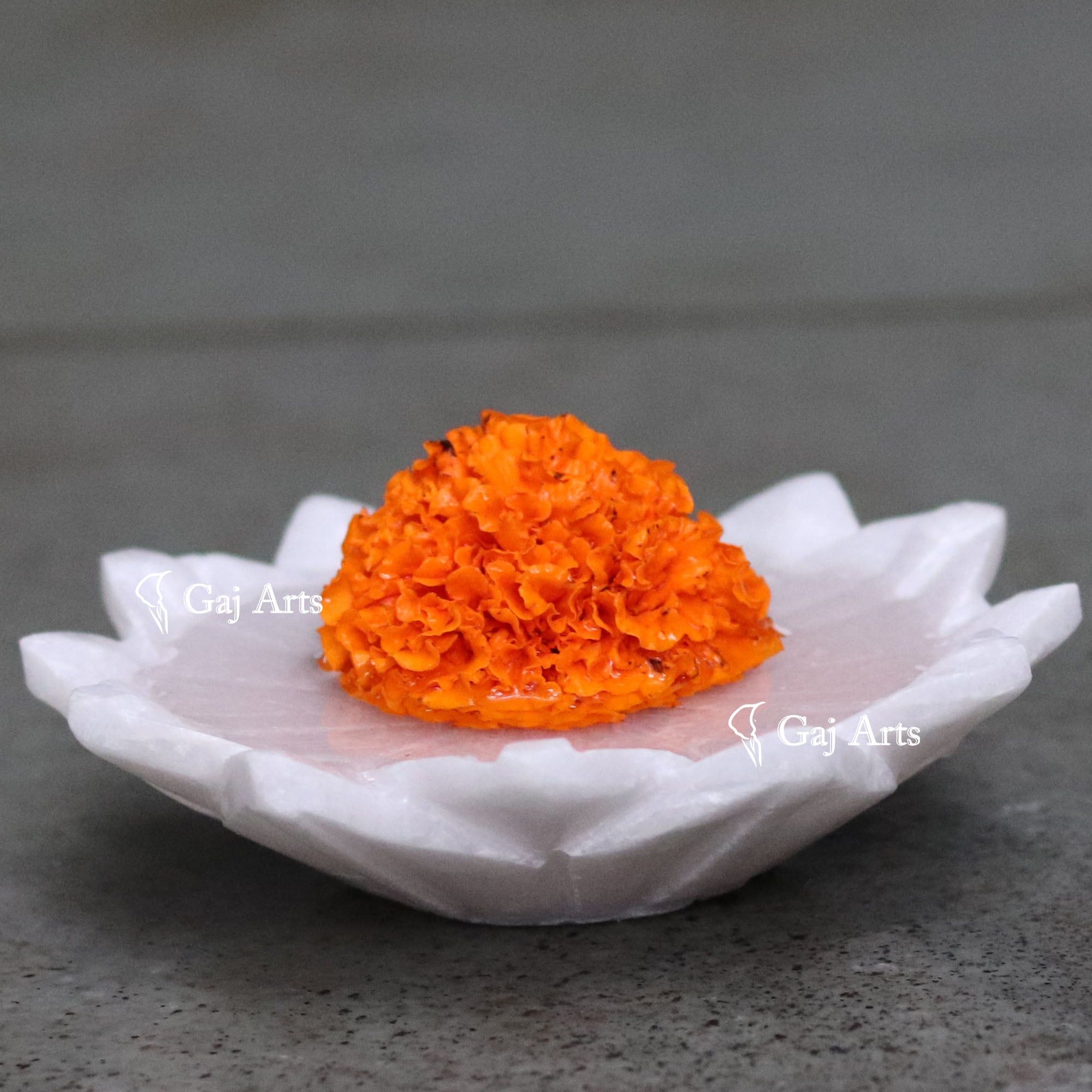 White Marble Petite Floral Bowl | 5 Inch