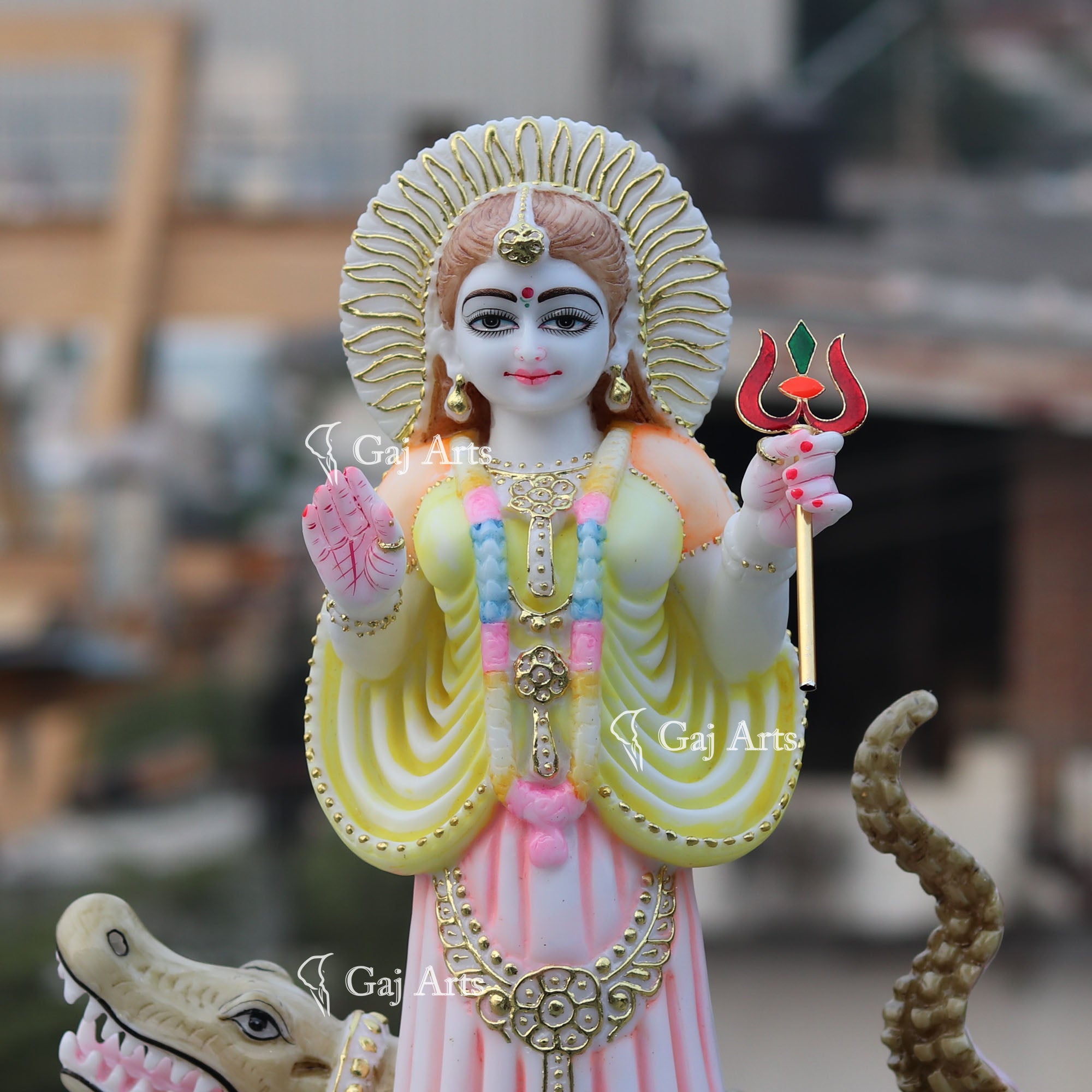 White Marble Ethiopia Khodiyar Maa Idol | 18 Inch