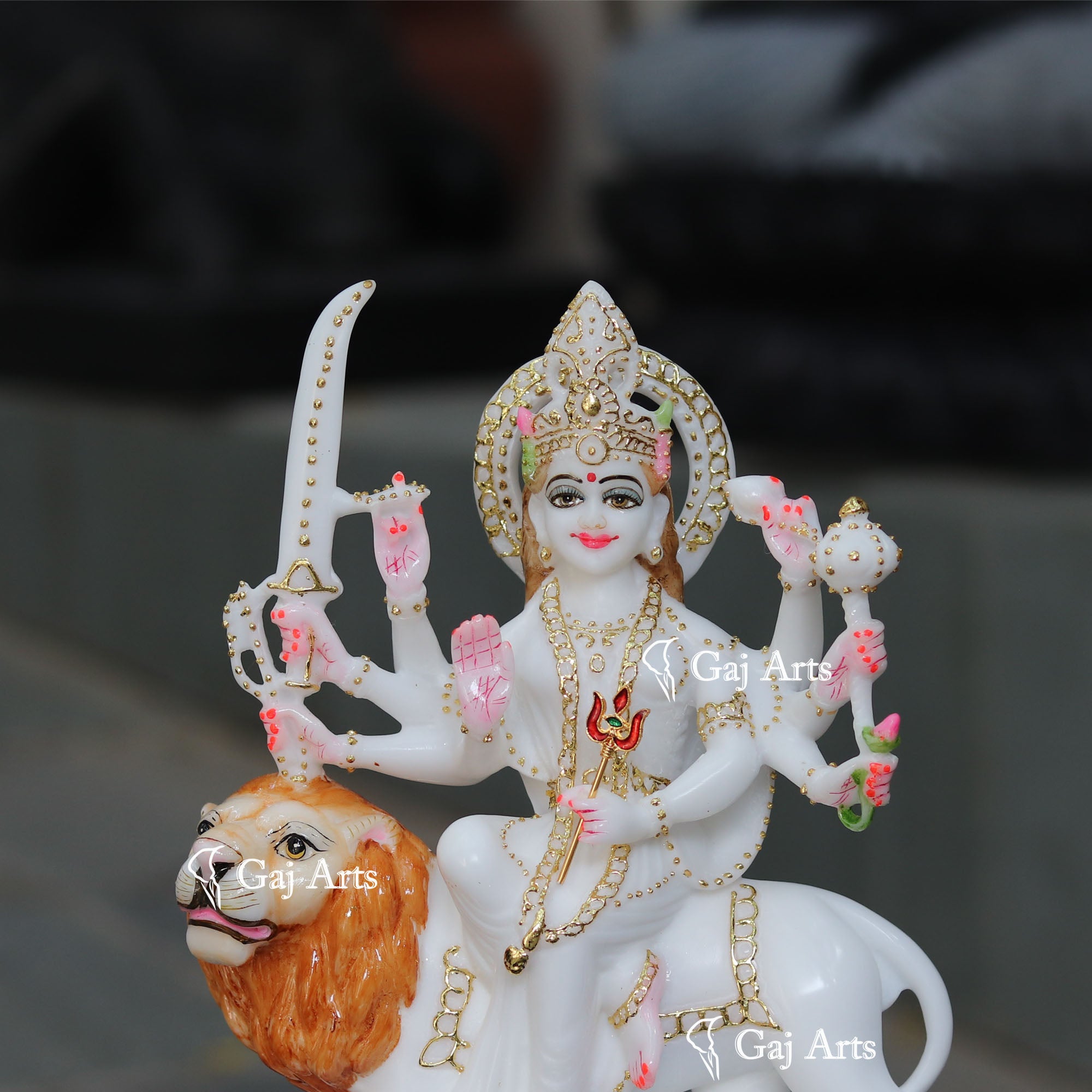 Marble Durga Maa Idol | 12 Inch