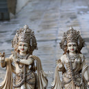 White Marble Ethiopia Radha Krishna Idol | 30 Inch