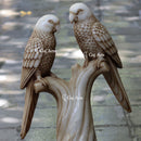 White Marble Parrots| 30 Inch