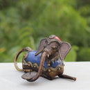 Dhokra art Elephant Diya stand 7"