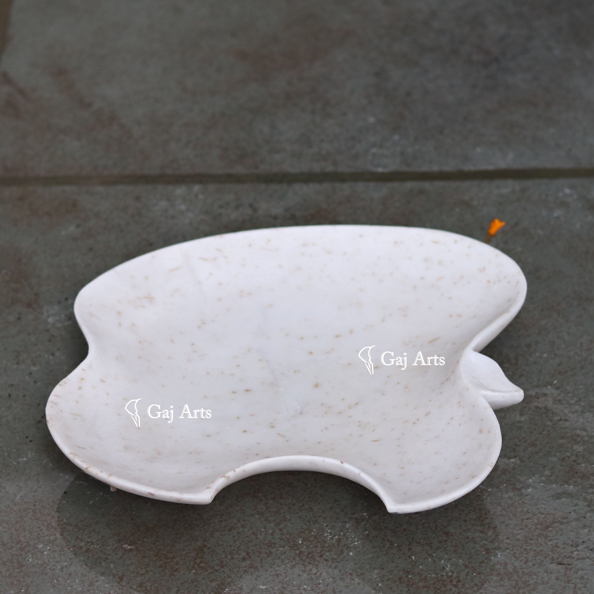 White Marble Luxe Flower Bowl | 9 Inch