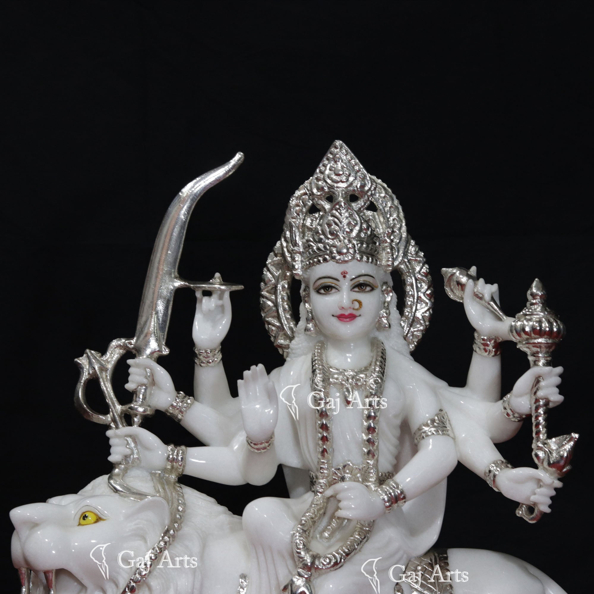 Marble Durga Mata Idol | 24 Inch