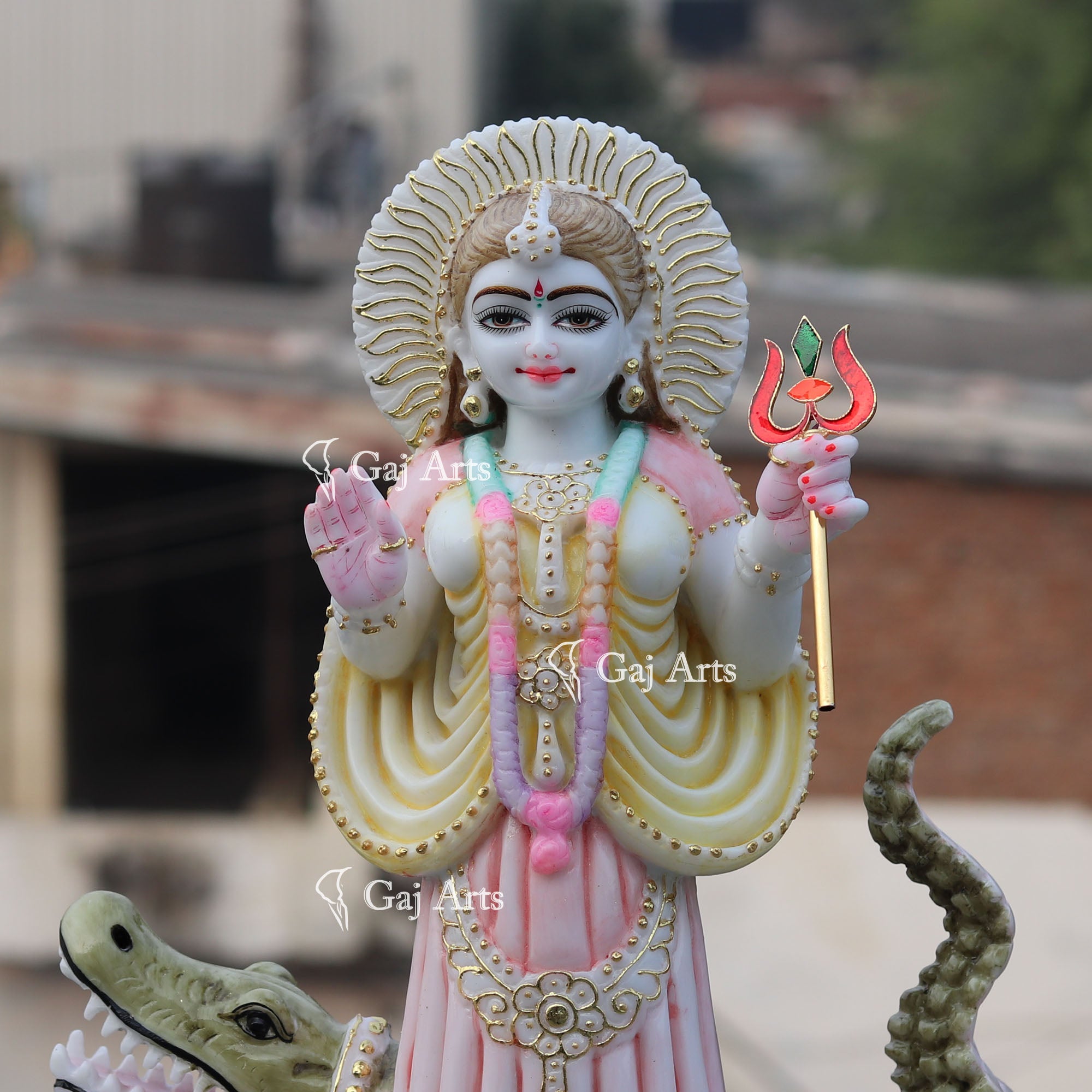 Marble Ethiopia Khodiyar Maa Idol | 18 Inch